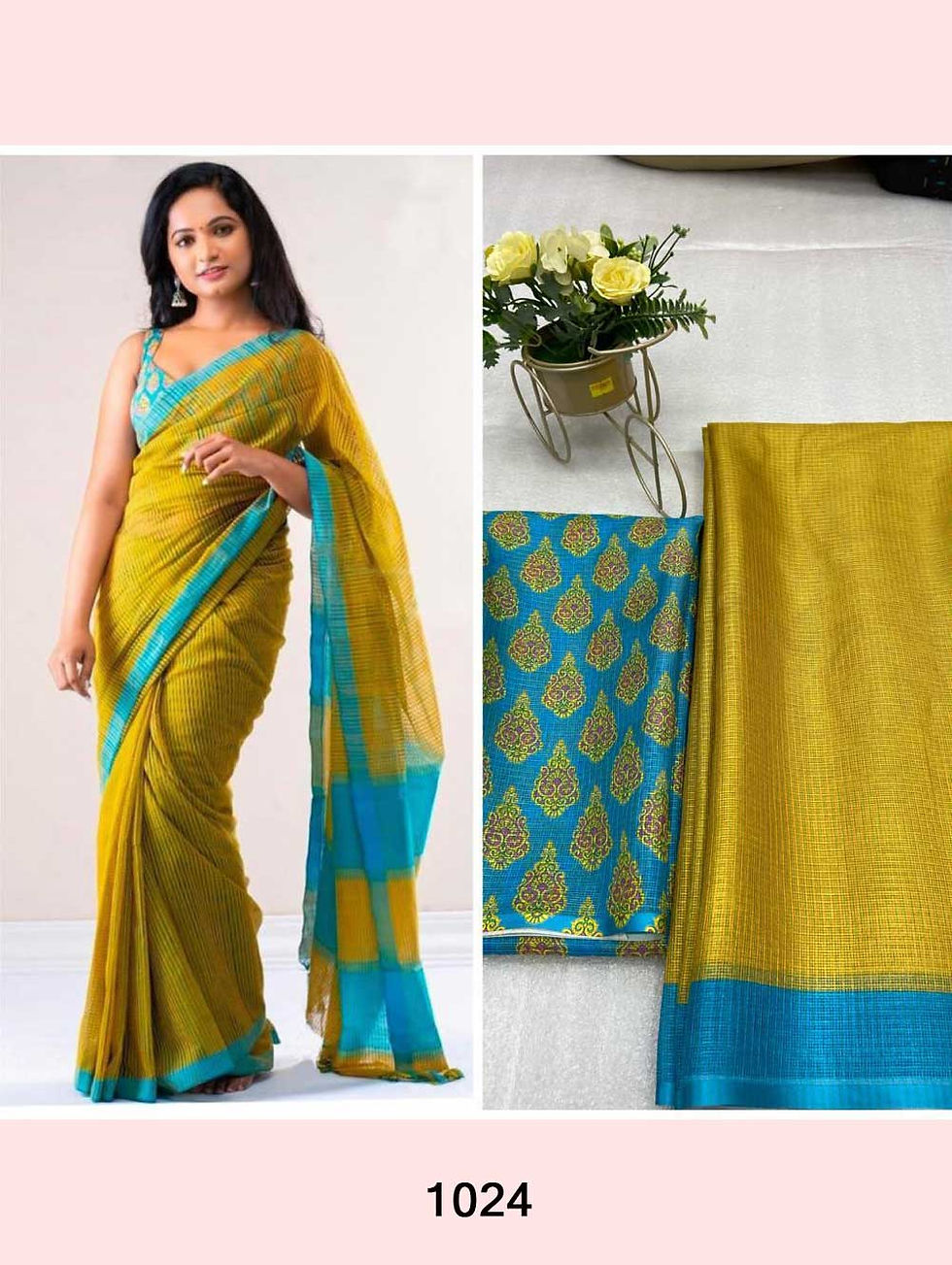 Metallic Gold Anushka Kota Silk Saree