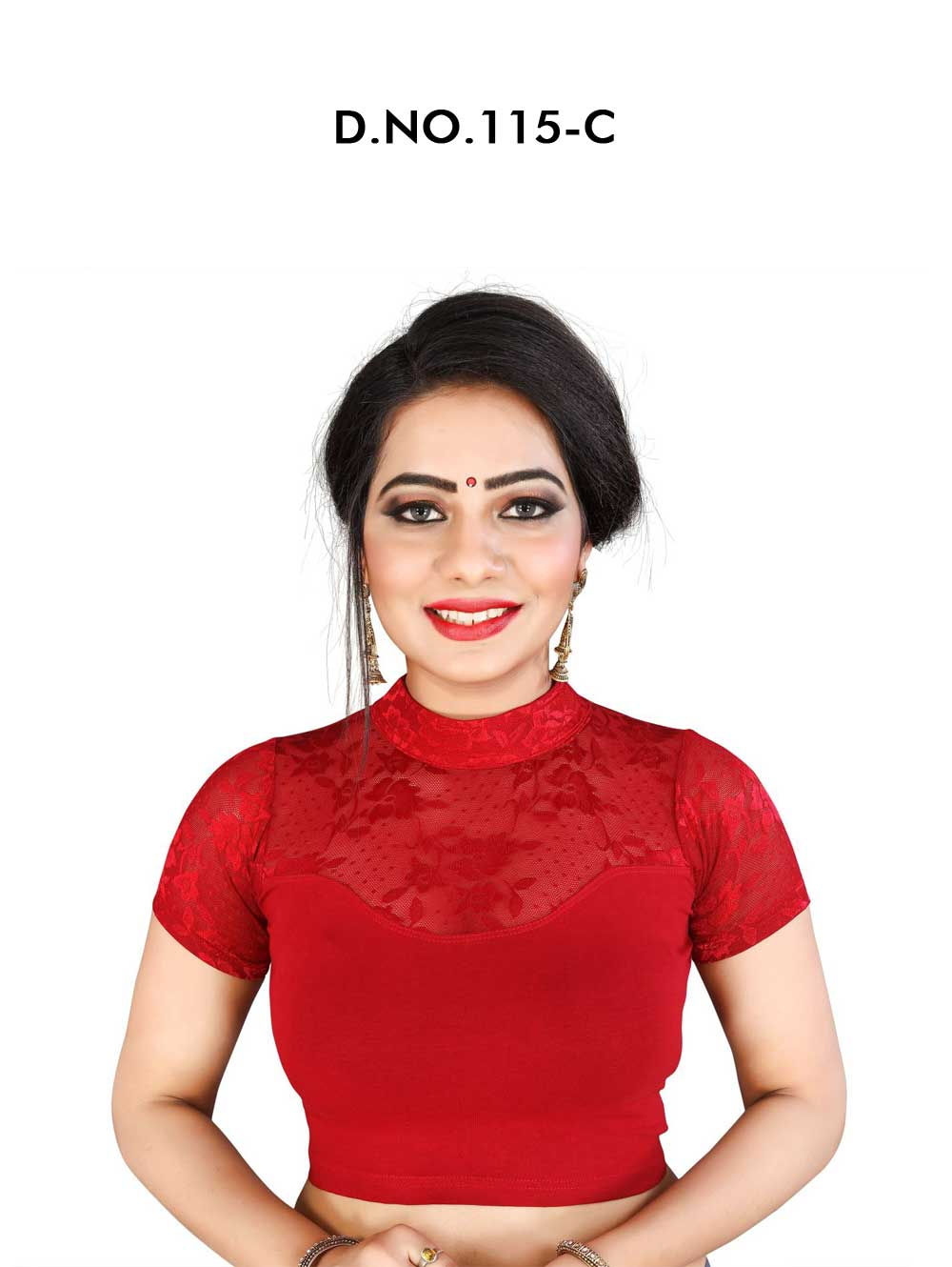 115C Feminine Ethnic Cotton Lycra Hosiery Blouse Collection