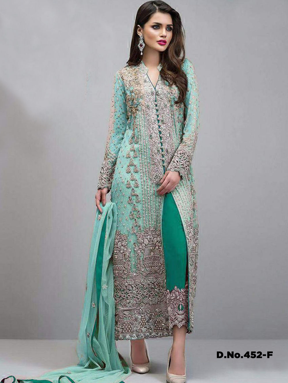452F Designer Pakistani Suit Replica