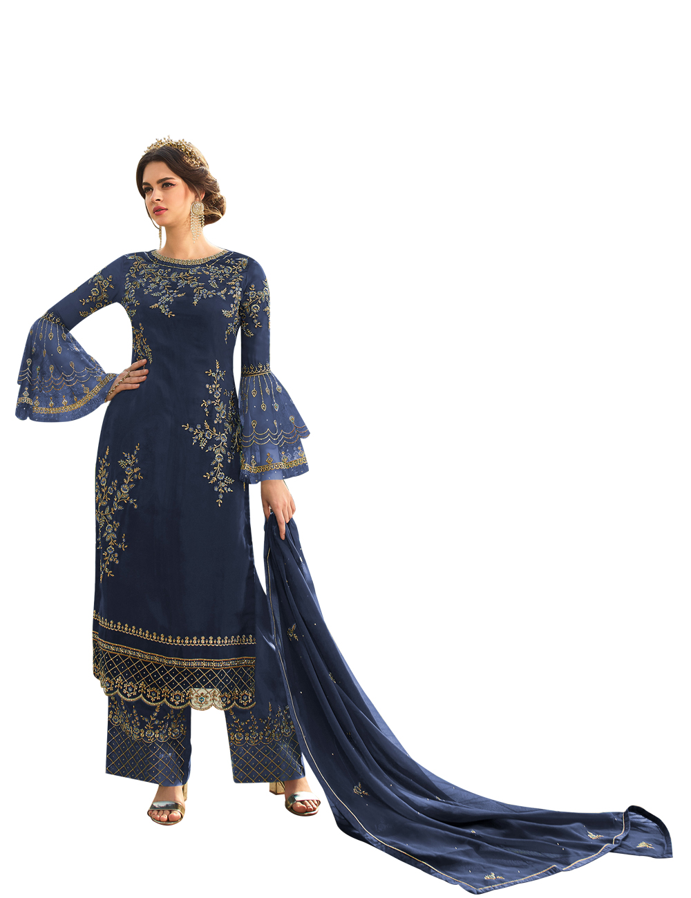 22832C Traditional Plazo Suit