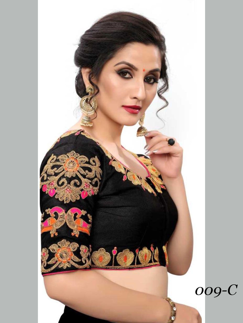 009C Peacock Designer Blouse