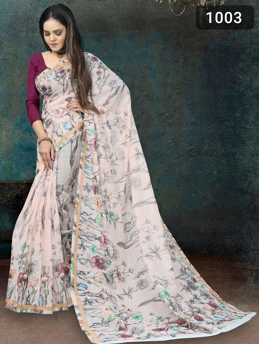 palered Mal Mal Cotton Box Saree With Golden Zari