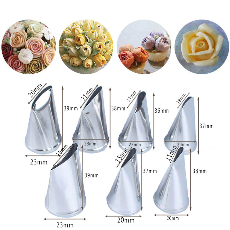 Thumbnail: 3pcs/5pcs/7pcs Cream Pastry Decorating  Nozzles 