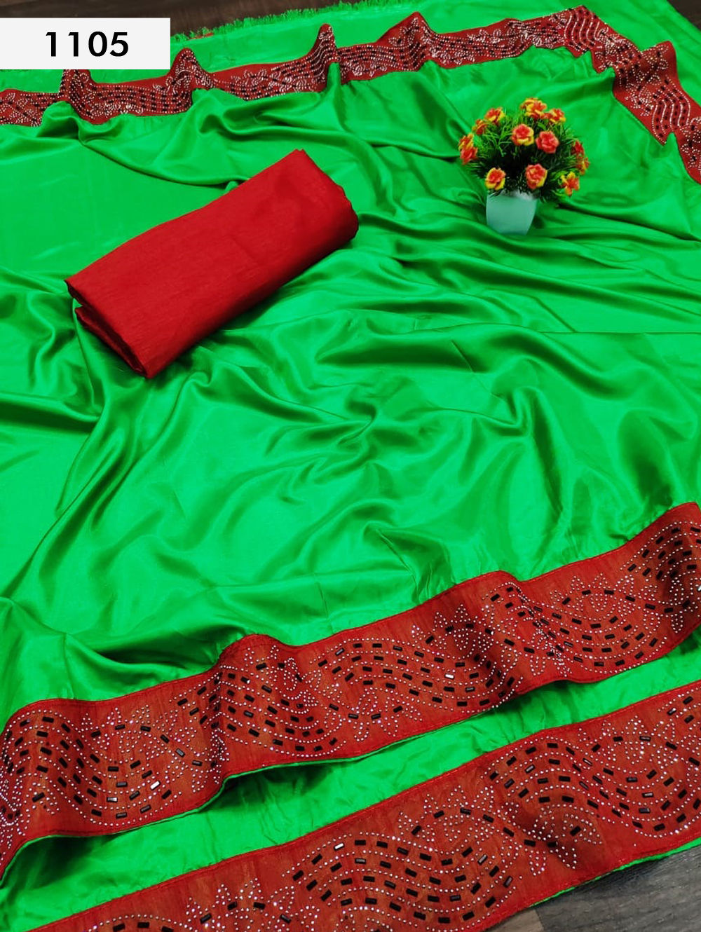 Parrot Green Suhana Designer saree