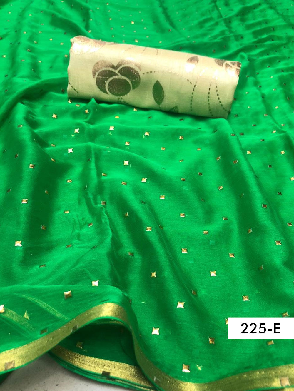 Sea Green Designer Pure Naznin Saree With Zari Weaving Border