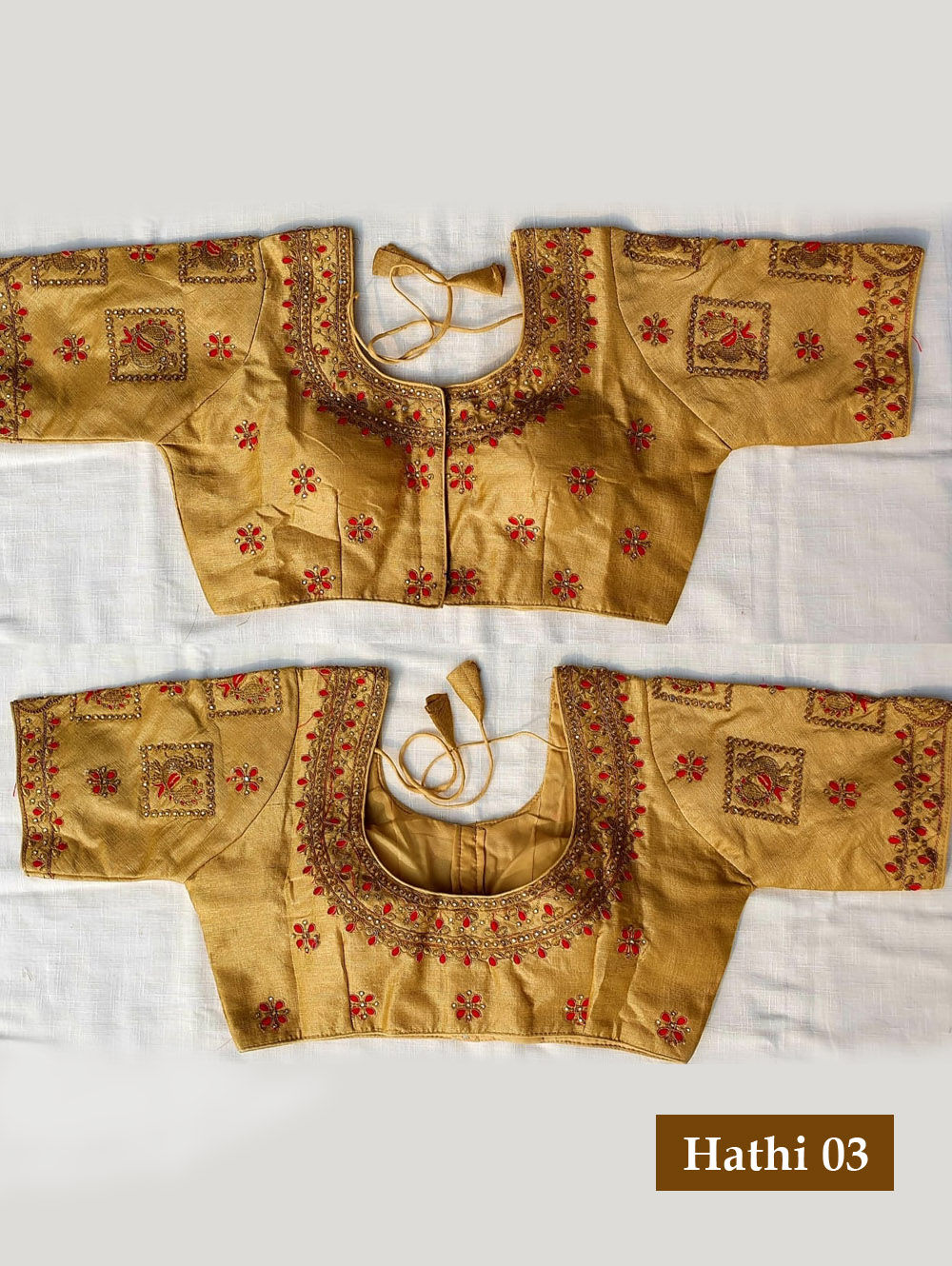 Dark Goldenrod Fantam Heavy Silk Blouse