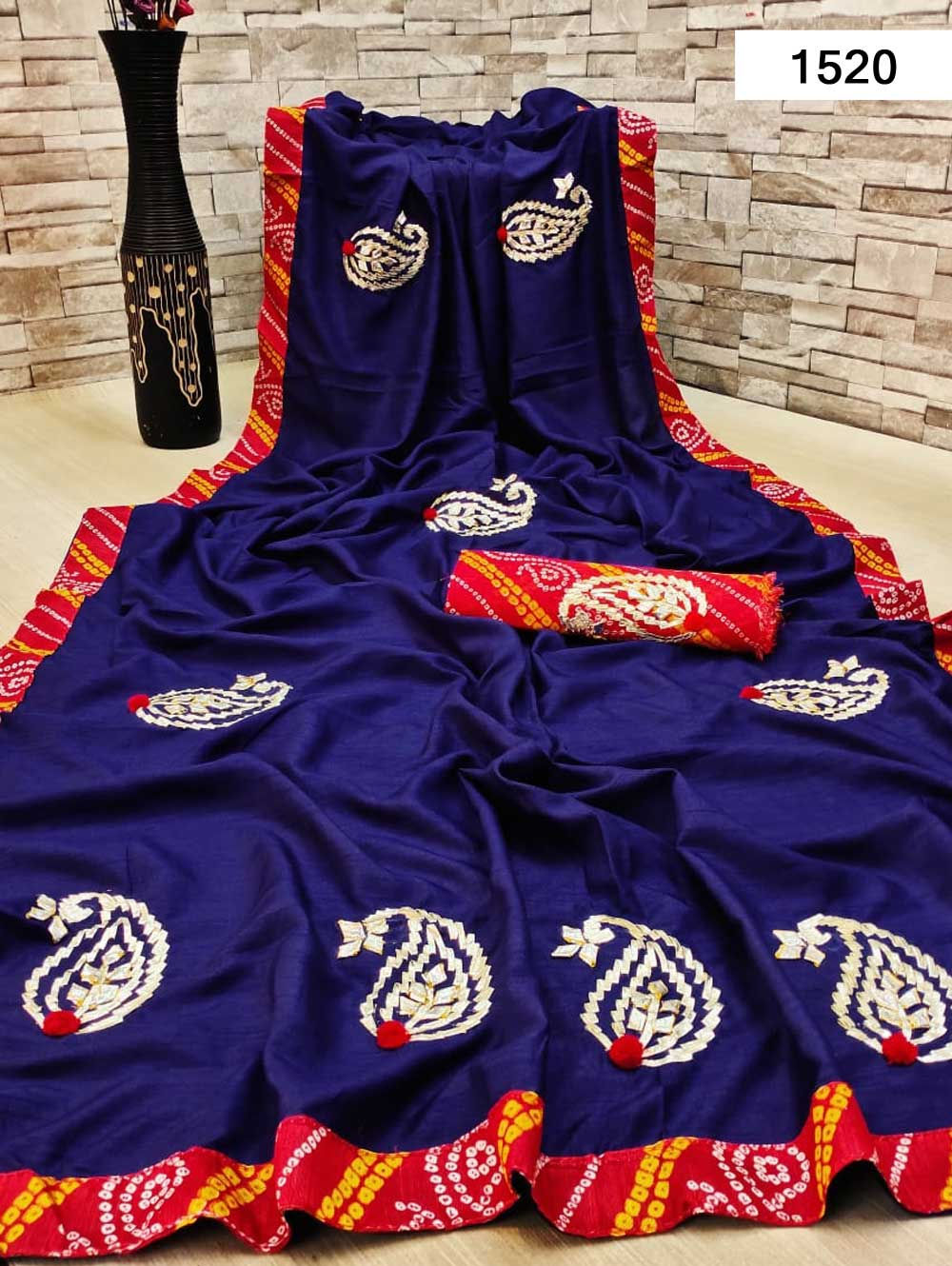 Dark Purple Bonita Dola Silk Designer Saree