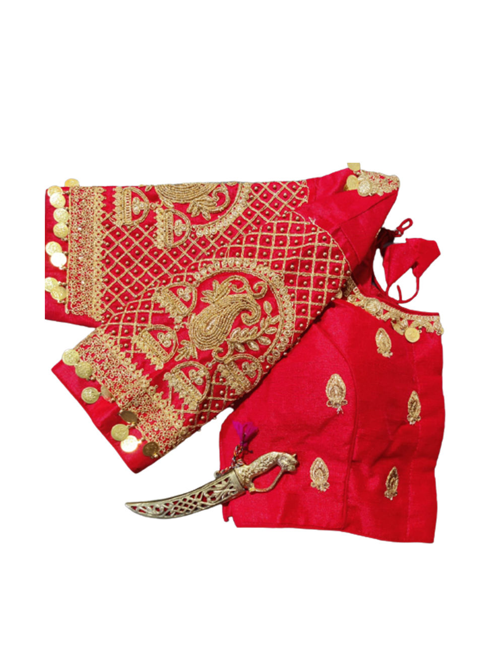 Crimson Maggam Work Readymade Blouse