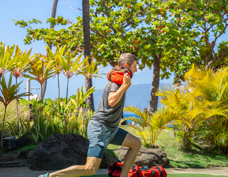 Glutes & Core class on the Westin Maui lawn