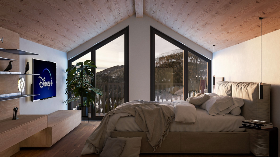 Hausansicht_Alpenchalet_Falkertsee_Schlafzimmer