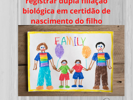 Casal Homoafetivo poderá registrar dupla filiação biológica em certidão de filho