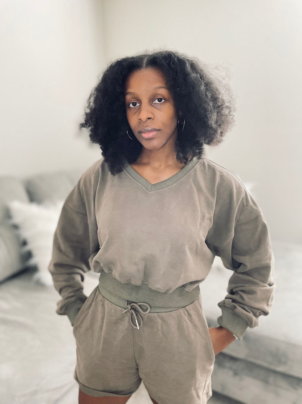 Thumbnail: Chloe' Puff Sleeve Sweatshirt