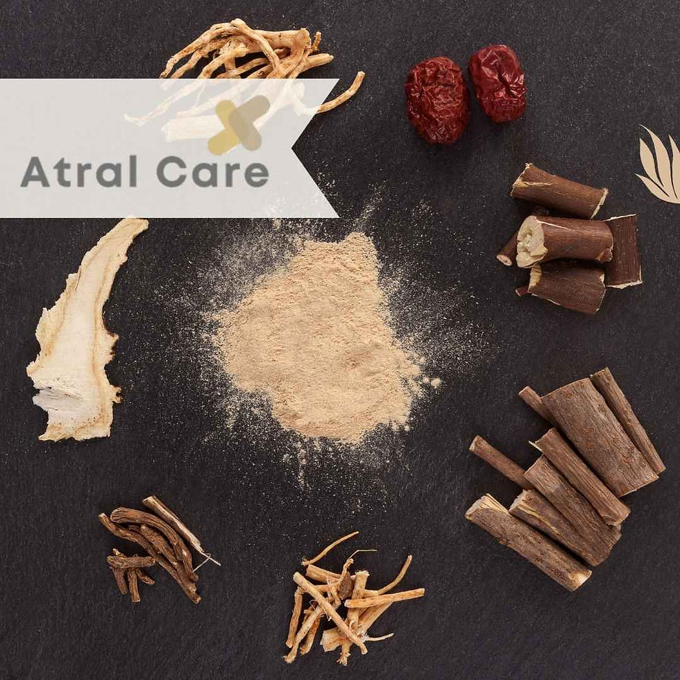 Eine Auswahl ayurvedischer Kräuter, die zur Herzgesundheit eingesetzt werden, darunter Arjuna, Ashwagandha und Guggul, bekannt für ihre Vorteile bei der Behandlung von Ischämie.