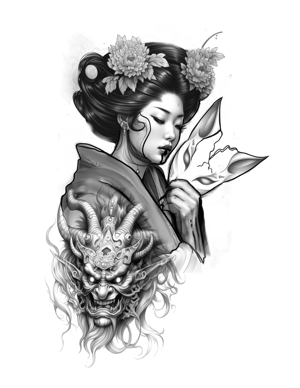 Thumbnail: Geisha/Kitsune Japanese Sleeve