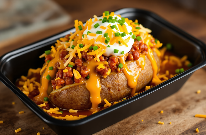 Chili cheese baked potato 