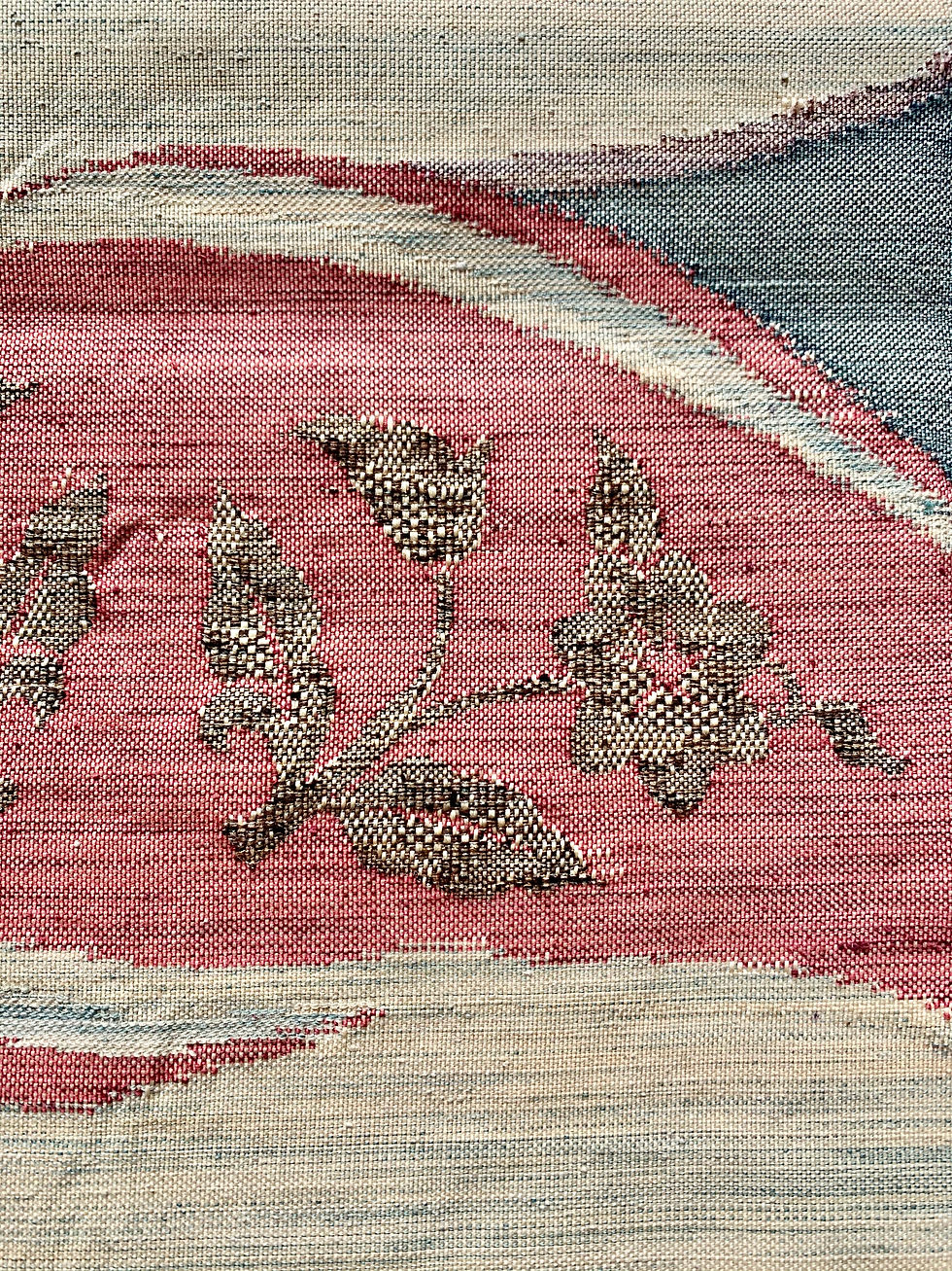 サムネイル： 花模様の麻の帯