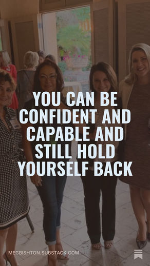 Confident professional woman in a boardroom, illustrating why capable women still hold themselves back at work