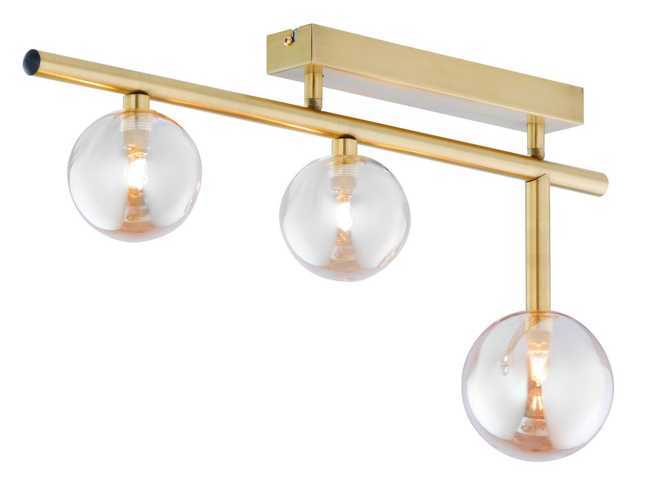 NEPTUN taklampe 3 lys - gull