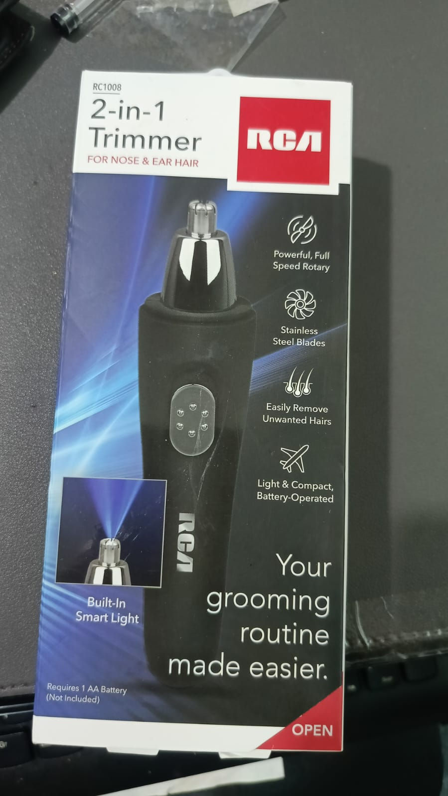 Miniatura: Recortadora RCA 2 en 1 para Nariz y Orejas con Luz LED