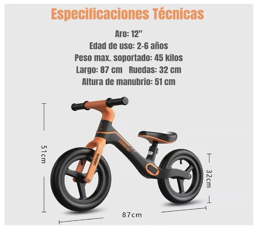 Miniatura: Bicicleta de Balance Infantil sin Pedales para Niños
