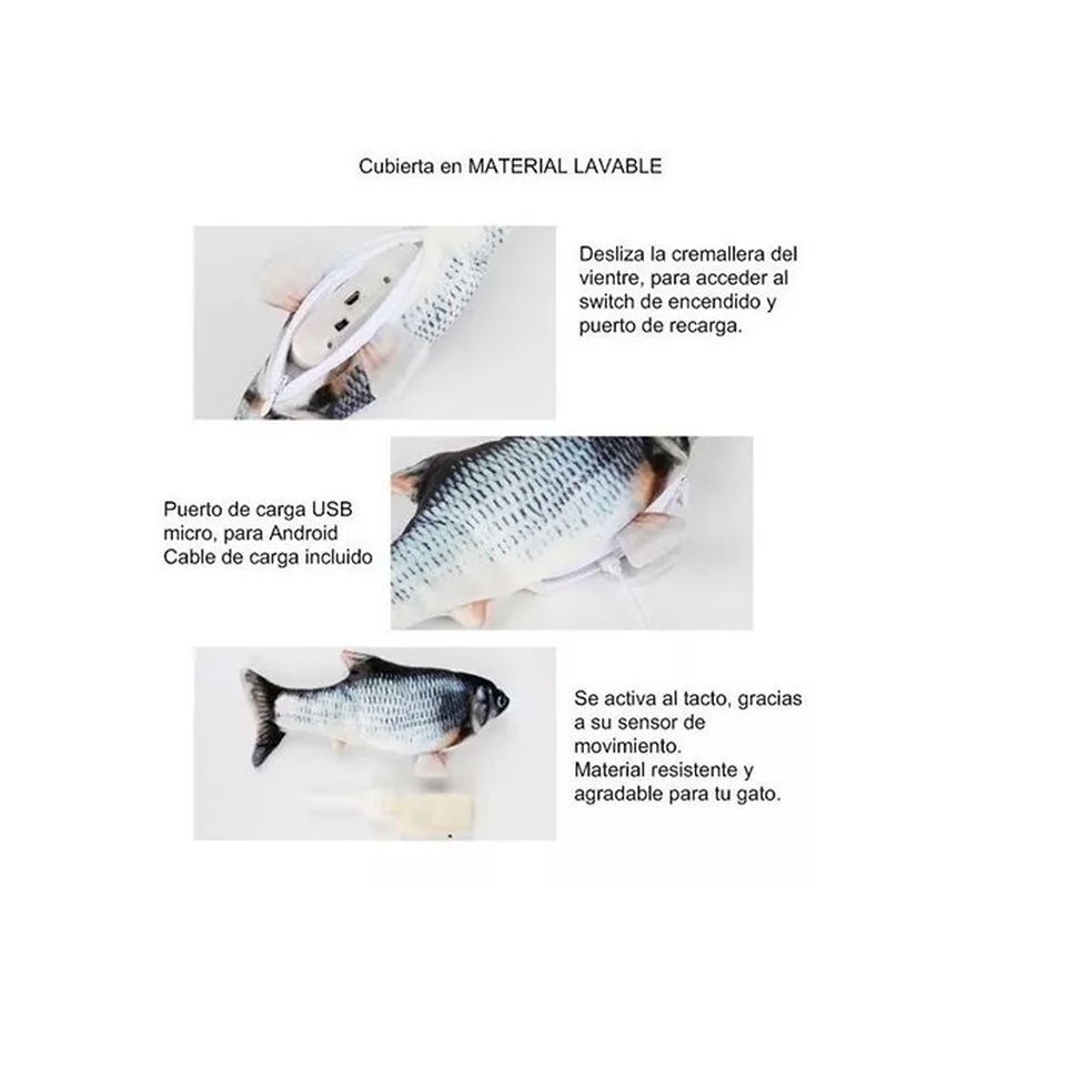 Miniatura: Pez Juguete Electrónico Para Mascotas, Gatos Con Movimiento