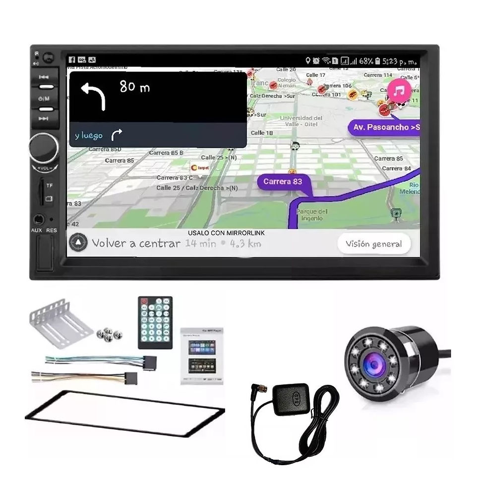 Miniatura: Radio Carro GPS Tactil 7 Pulgadas Bluetooth Usb Sd Auxiliar MP4 MP5
