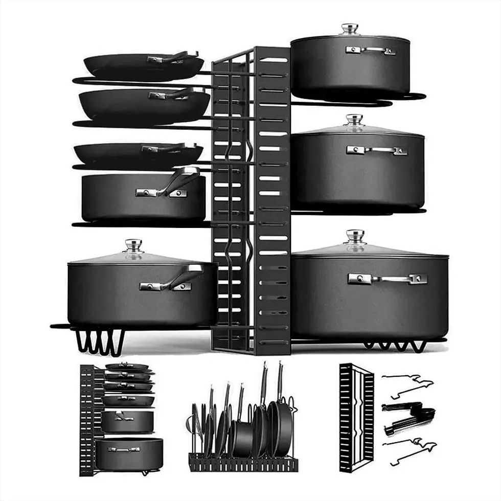Miniatura: Estante Organizador de Ollas Metalico WX 908 Ajustable 8 Niveles Ahorra Espacio