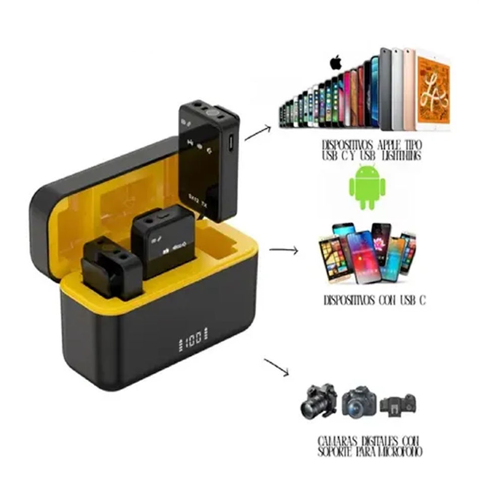 Miniatura: Microfono Solapa Inalambrico Recargable  Tipo C Android IOS