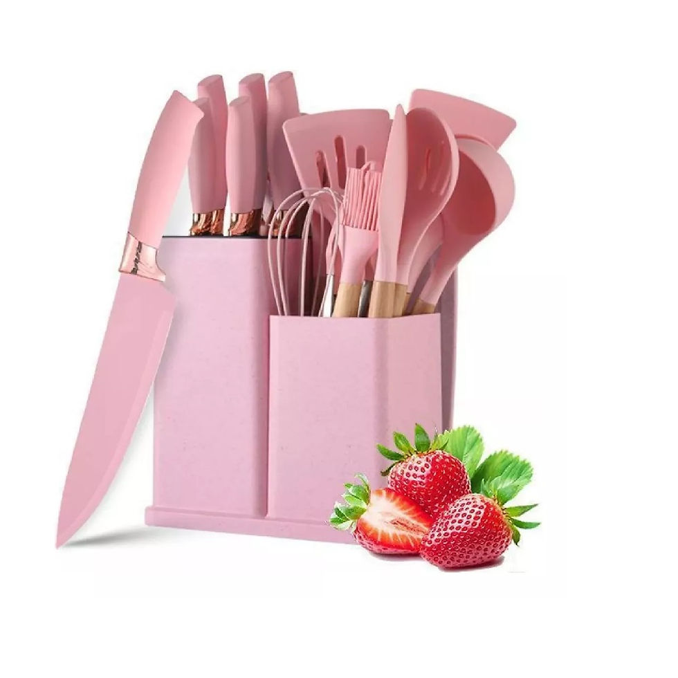 Miniatura: Juego de Utensilios de Cocina 19 Unidades Cuchillos Silicona