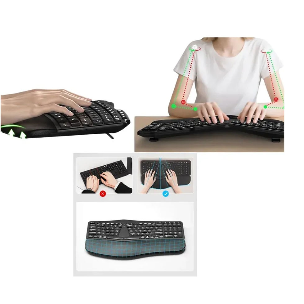 Miniatura: Combo Teclado Mouse Ergonomico Inalambrico Comodo