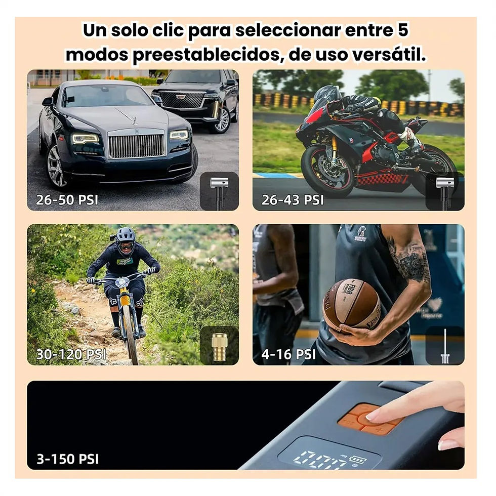 Miniatura: Compresor de Aire Portatil con Pantalla Digital y Luz Led