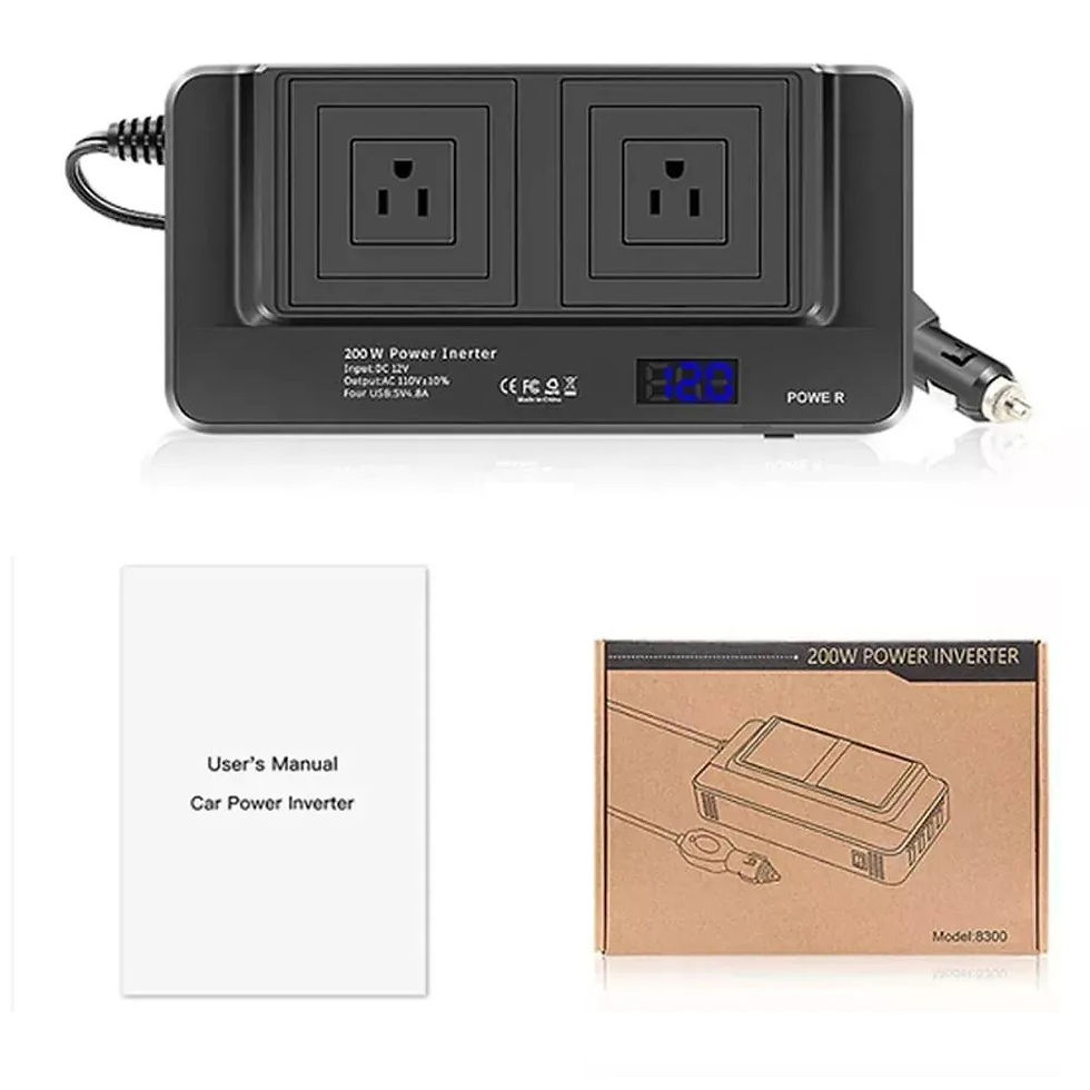 Miniatura: Inversor de Corriente 200W para Carro 12V a 110V con USB