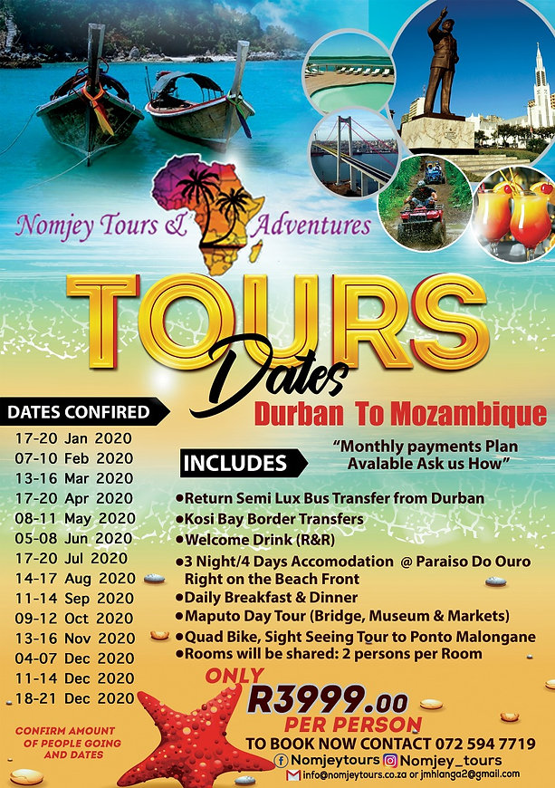 DURBAN 2020 TOURS INCL ACTIVITIES MozambiqueTours