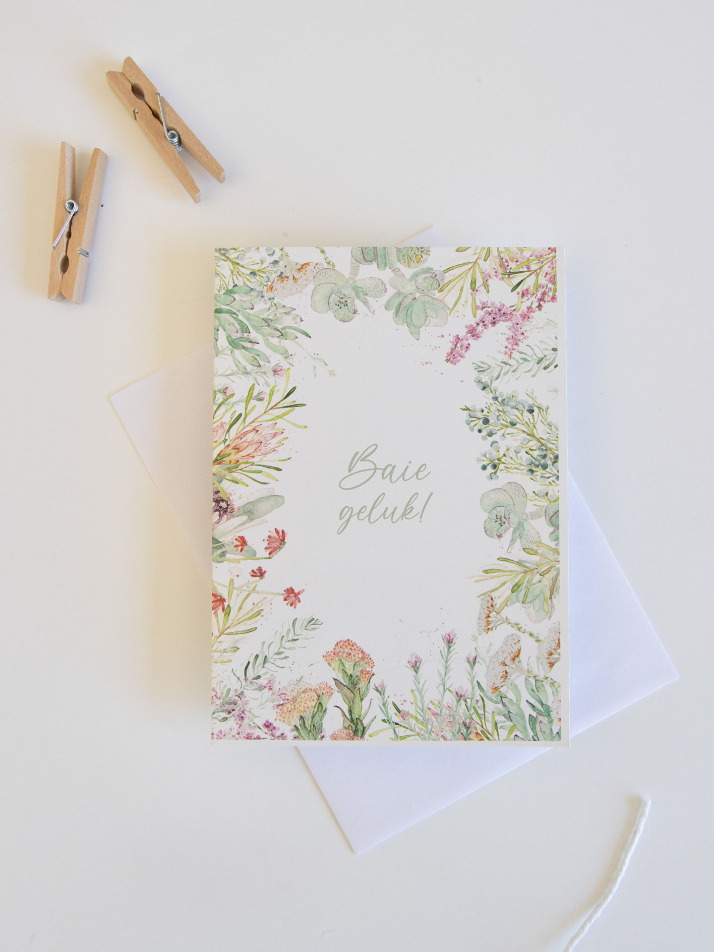 Swartberg Karoo Florals Baie Geluk Card