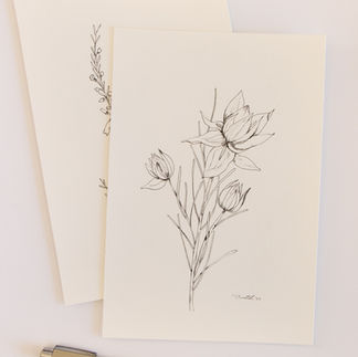 Blushing Bride Pen Illustration