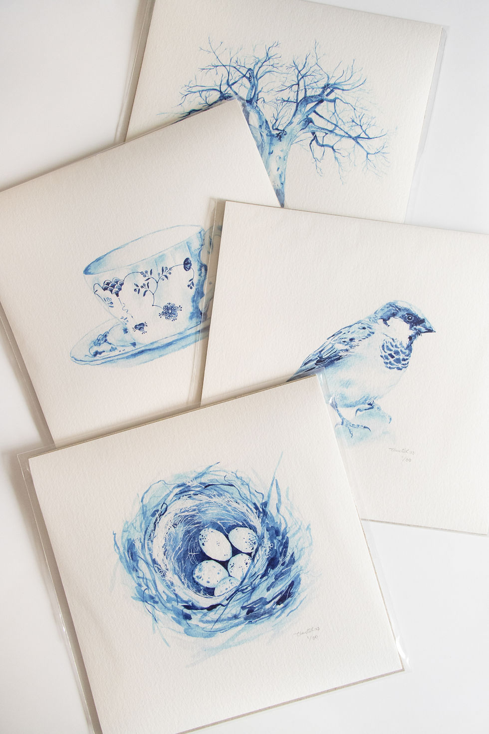 Thumbnail: Indigo Tea Cup - Limited Edition Art Print