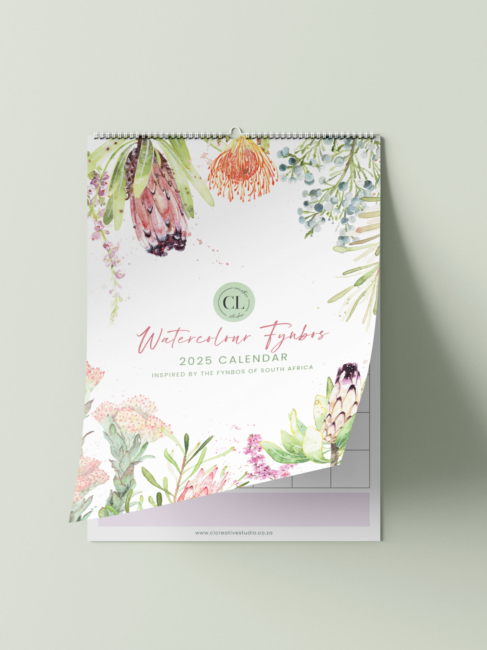 2025 Printable Calendar - Watercolour Fynbos