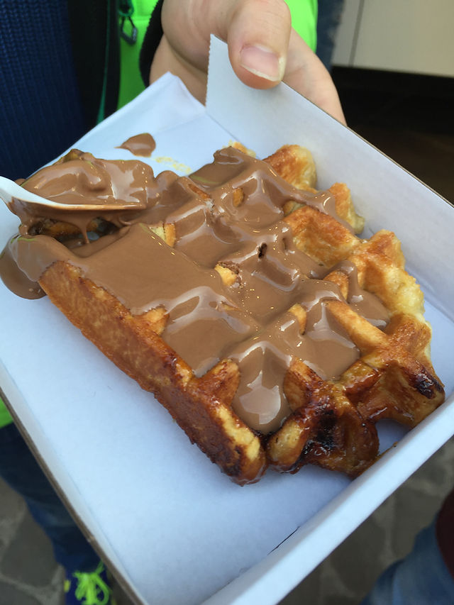 Waffel mit Schokolade