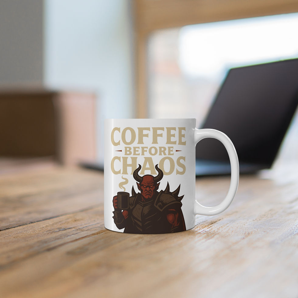 Thumbnail: Coffee Before Chaos 11oz White Mug