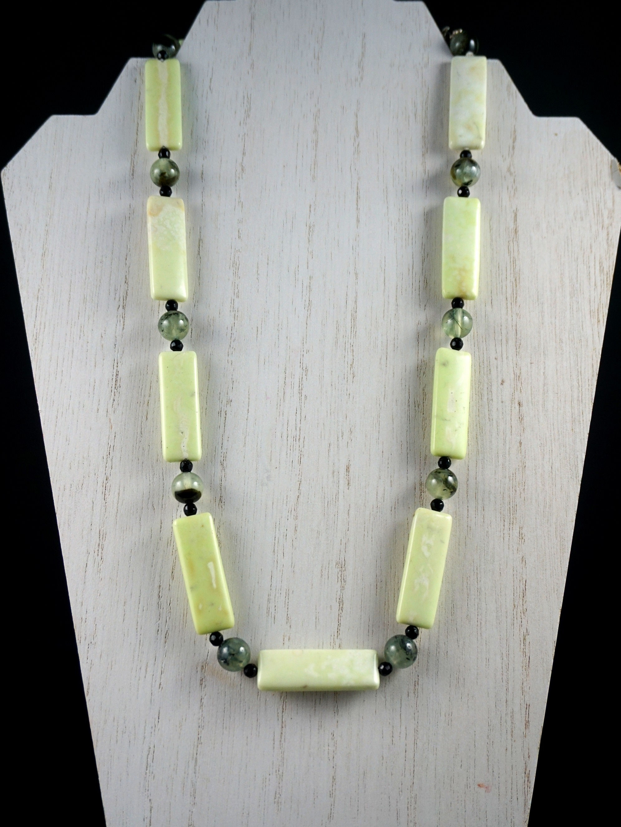 Soothing Shades of Apple Green Chrysoprase and Water Green Prehnite (FL105)
