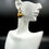 Thumbnail: Golden Good Fortune Dragons Swirl on Black Onyx Beads (FL167)