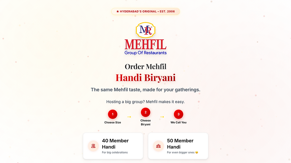 A screenshot of the new, modern 3-step ordering interface.