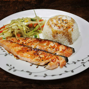 A2. Salmon Teriyaki on Rice