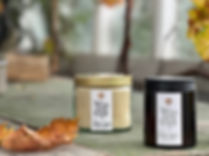 Winterfold Fallen Leaves candles in large and medium 