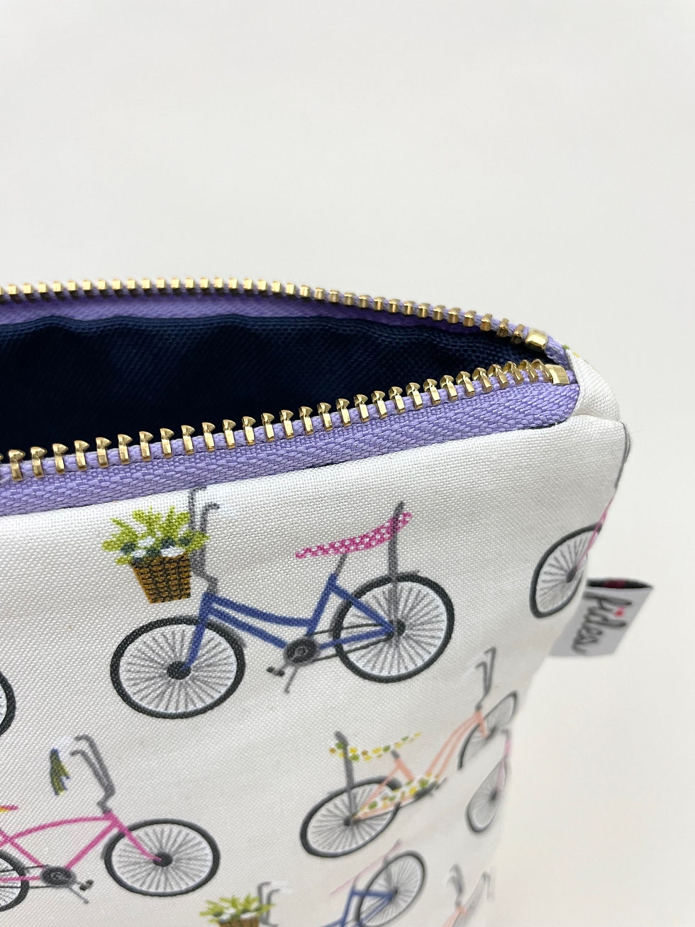 Miniaturbild: Helle Makeup Tasche/ Kosmetiktasche mit Fahrrädern