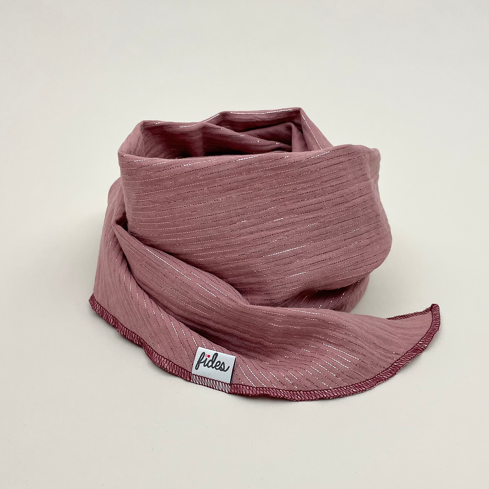 Miniaturbild: Halstuch Kinder Teens Lurex Mauve