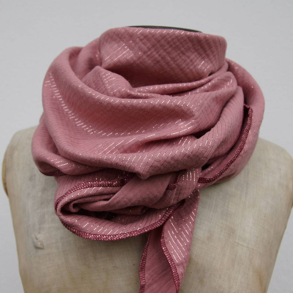 Dreiecks-Halstuch Glitzer Mauve