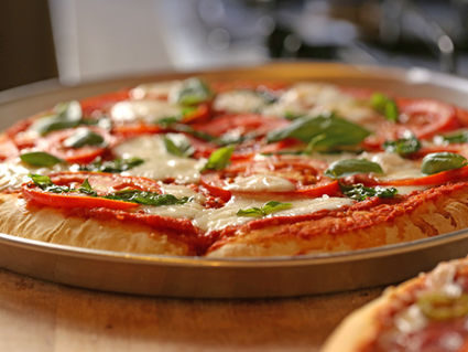 Homemade deep dish pizza