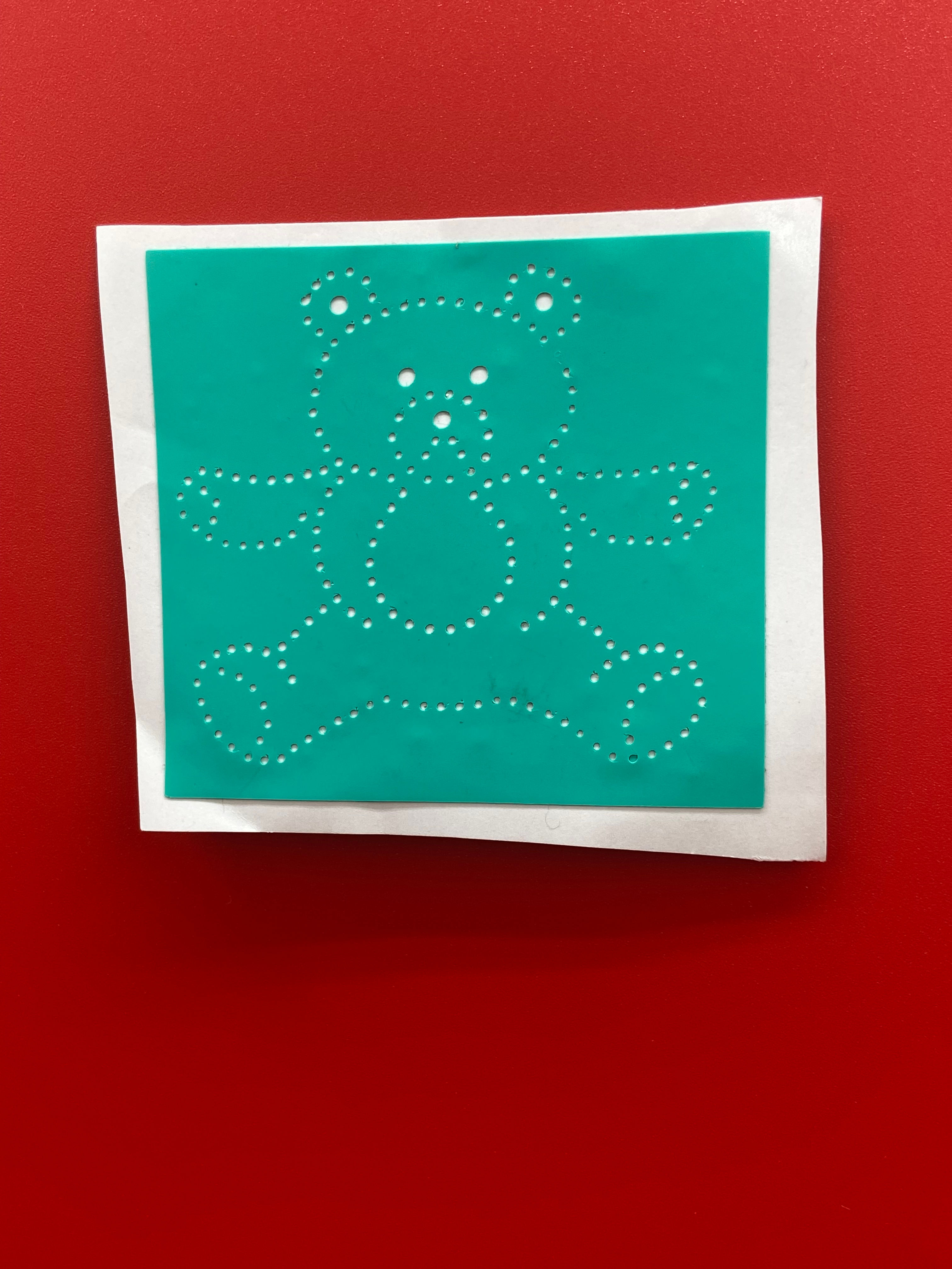 3" Reusable Teddy Bear Stencil