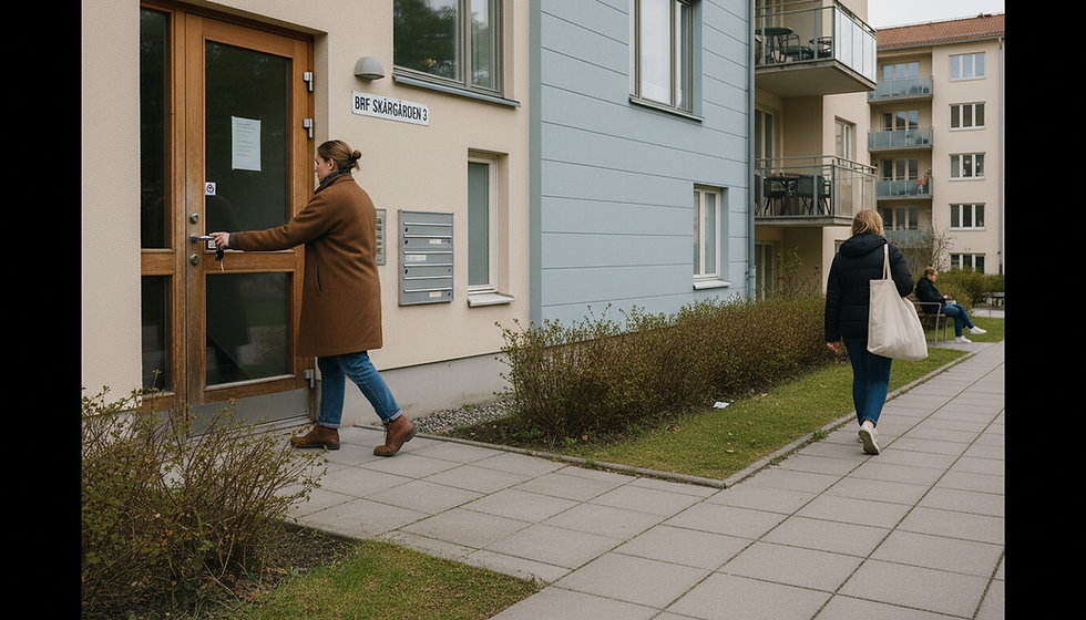 Entrématta i flerbostadshus som skyddar golv och minskar smuts